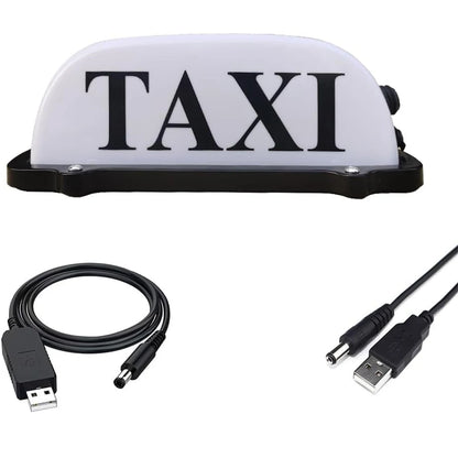 USB Oplaadbaar Batterij Taxi Bord Licht, Dak Taxi Bord met Magnetisch Waterdicht Taxi Cab Dak Verlicht Bord