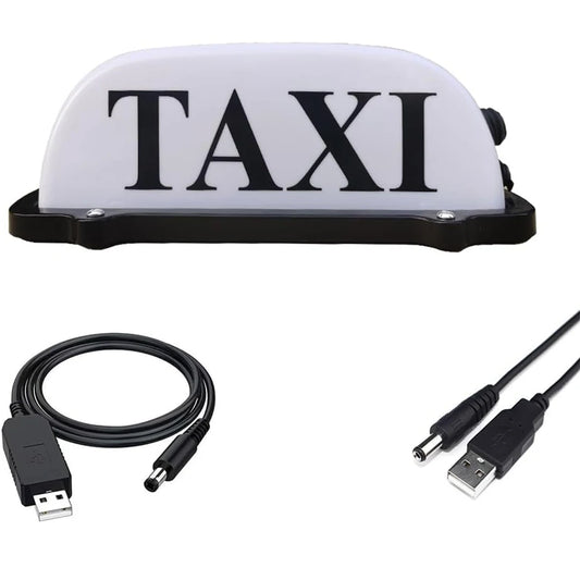 USB Oplaadbaar Batterij Taxi Bord Licht, Dak Taxi Bord met Magnetisch Waterdicht Taxi Cab Dak Verlicht Bord