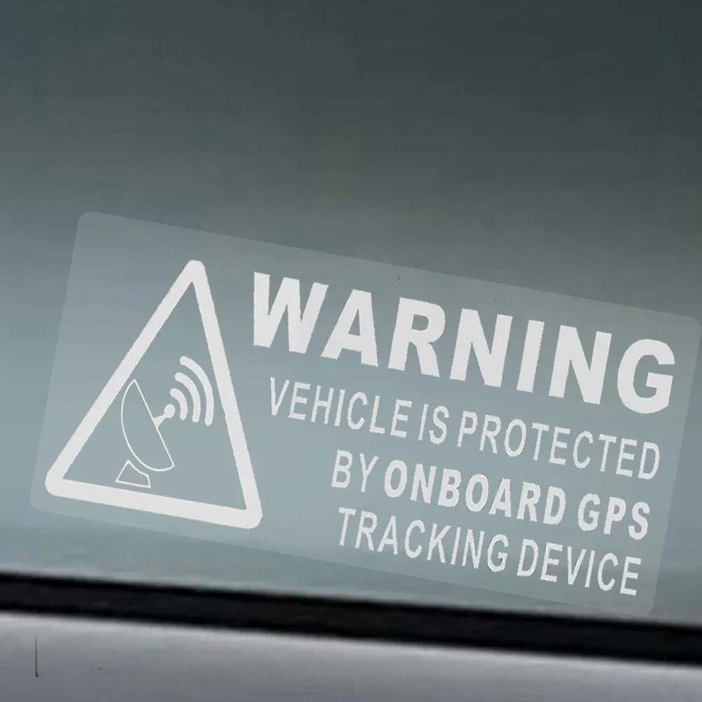 4X WAARSCHUWING Aan Boord GPS Volgapparaat Voertuig Sticker Beschermd Door Auto Vrachtwagen Boot Taxi Veiligheidsalarm Dash Decal