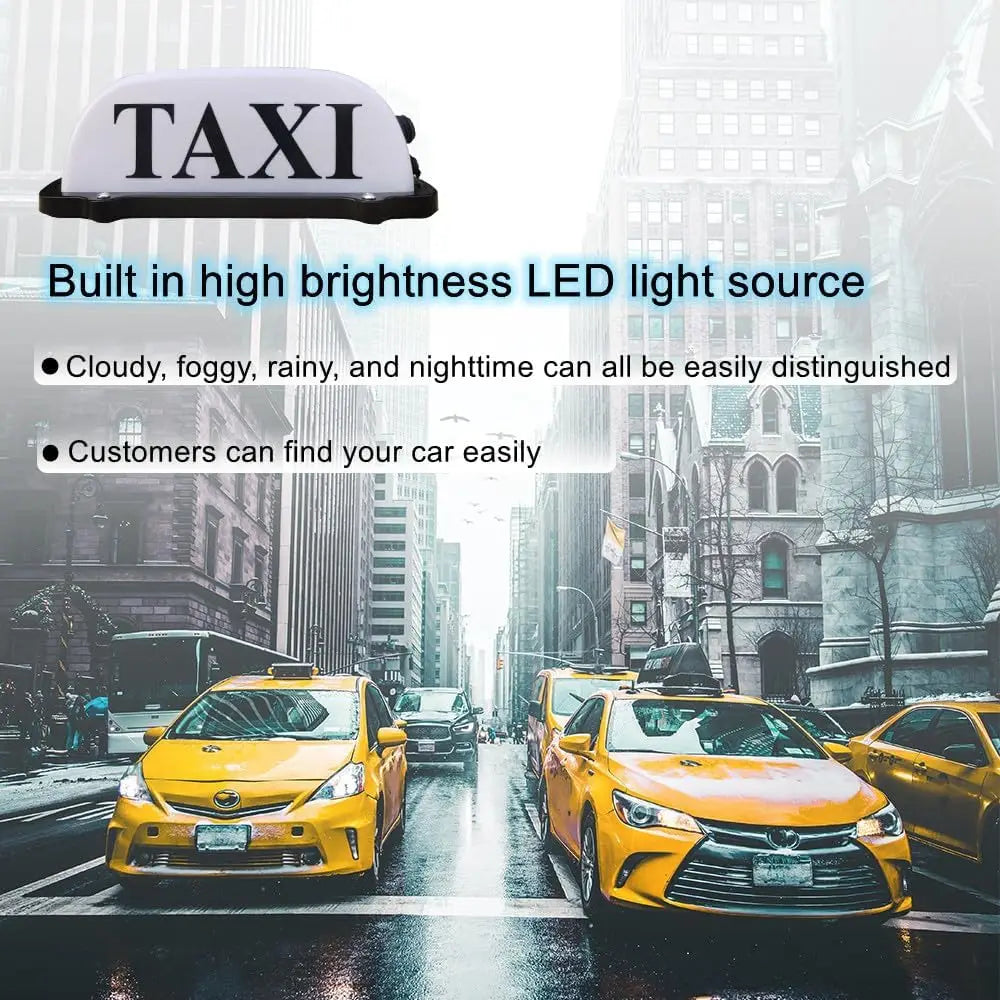 USB Oplaadbaar Batterij Taxi Bord Licht, Dak Taxi Bord met Magnetisch Waterdicht Taxi Cab Dak Verlicht Bord