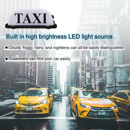 USB Oplaadbaar Batterij Taxi Bord Licht, Dak Taxi Bord met Magnetisch Waterdicht Taxi Cab Dak Verlicht Bord