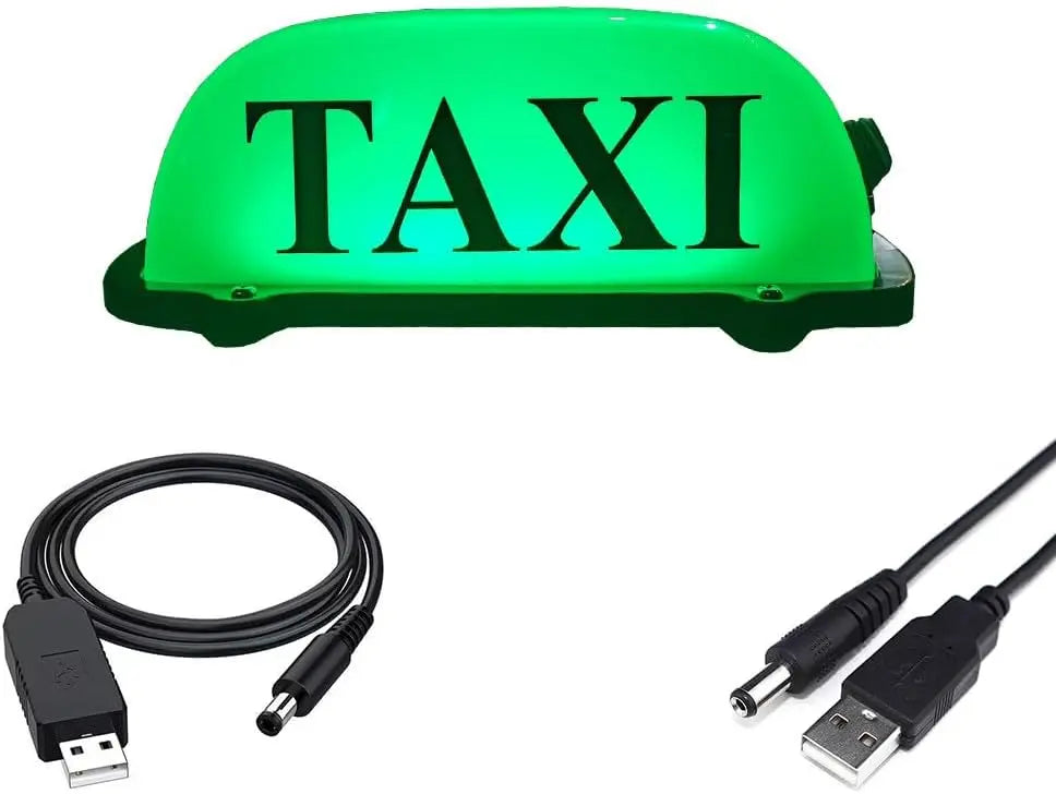 USB Oplaadbaar Batterij Taxi Bord Licht, Dak Taxi Bord met Magnetisch Waterdicht Taxi Cab Dak Verlicht Bord