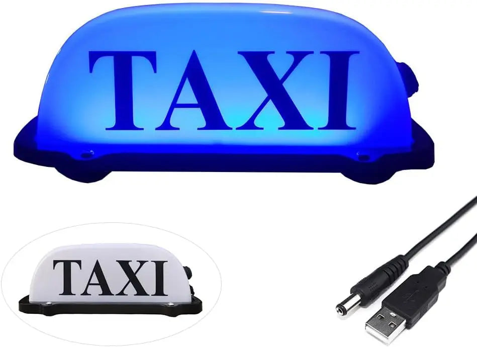 USB Oplaadbaar Batterij Taxi Bord Licht, Dak Taxi Bord met Magnetisch Waterdicht Taxi Cab Dak Verlicht Bord