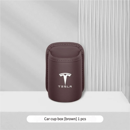 Leren Waterbeker Opbergdoos Bij De Autodeur En Drank En Op De Rugleuning Voor Tesla Model 3 Model S Model X Model Y