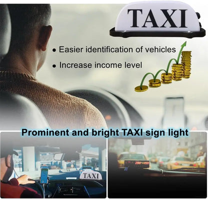 USB Oplaadbaar Batterij Taxi Bord Licht, Dak Taxi Bord met Magnetisch Waterdicht Taxi Cab Dak Verlicht Bord