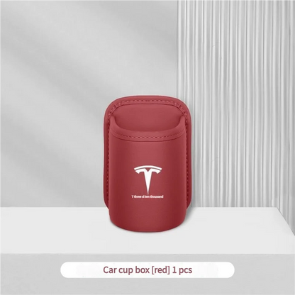 Leren Waterbeker Opbergdoos Bij De Autodeur En Drank En Op De Rugleuning Voor Tesla Model 3 Model S Model X Model Y